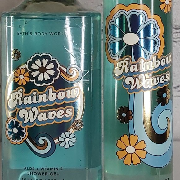 BATH & BODY WORKS 'RAINBOW WAVES' 2-PIECE BODY MIST, WASH SET 'DISCO EDITION' - Picture 8 of 14